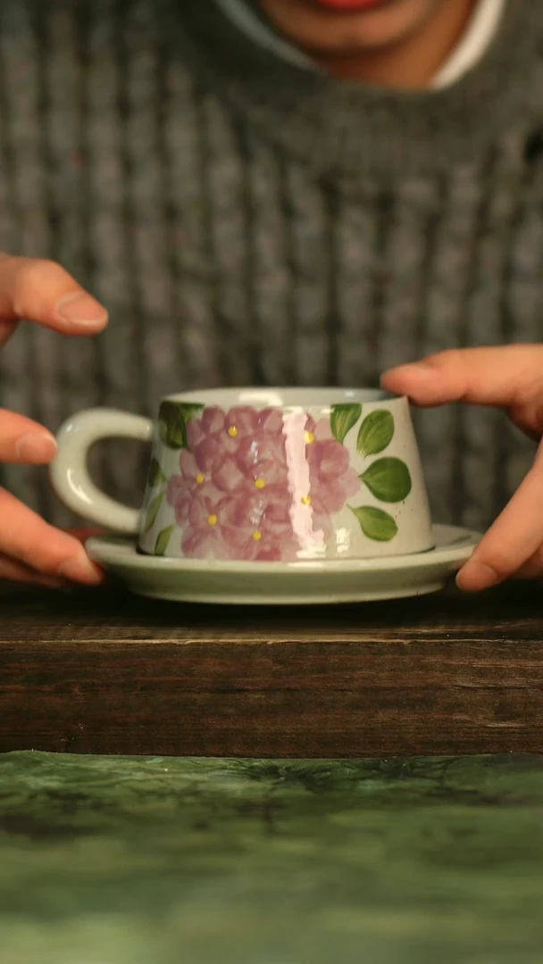 瓷器青诗集手工手绘瓷器