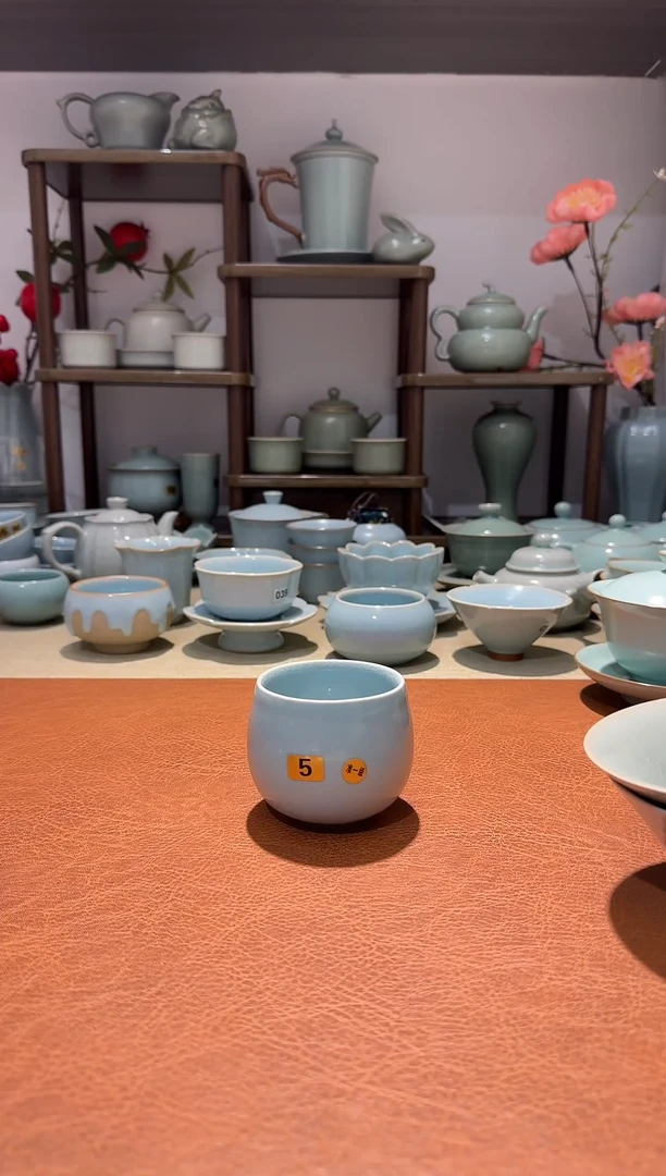 其他福利款5龙蛋杯 天青釉准一级 主人杯闻香杯*
