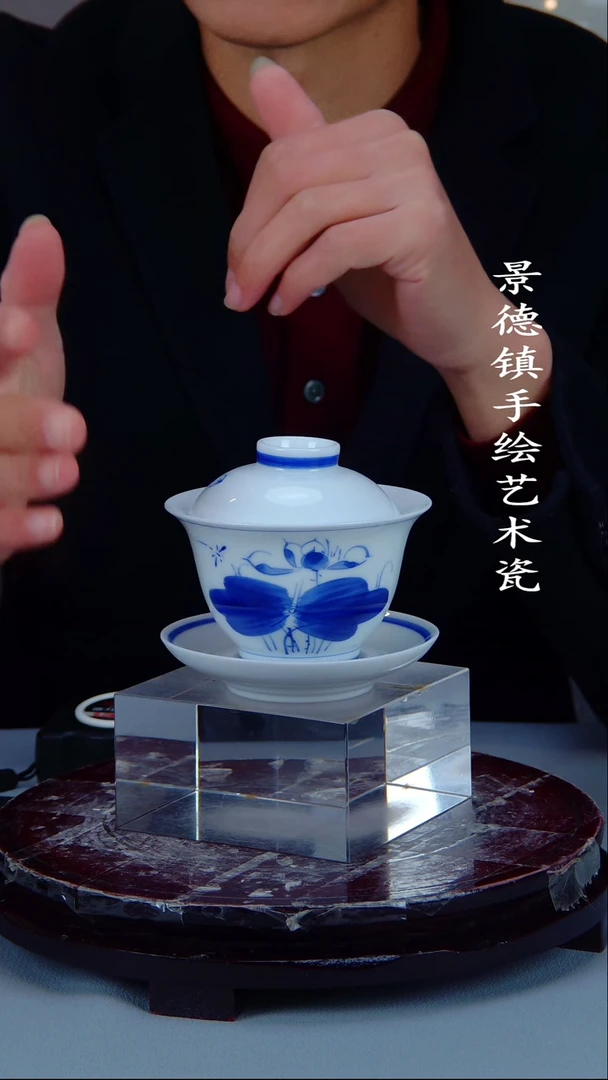摆件陶景德镇手工手绘陶瓷摆件4