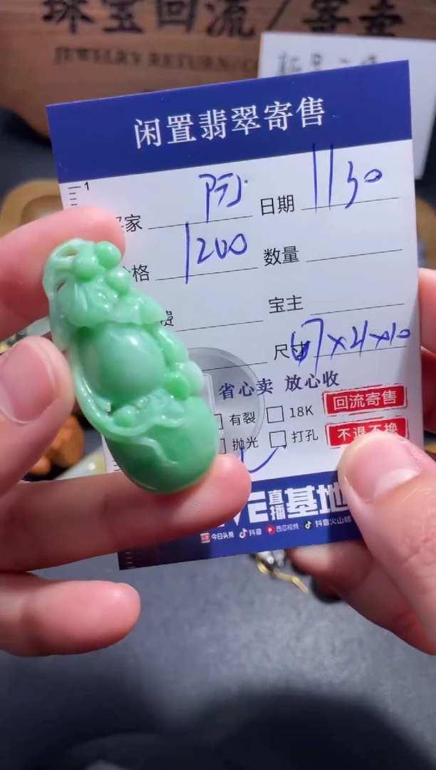 颈饰未镶嵌翡翠阮*15