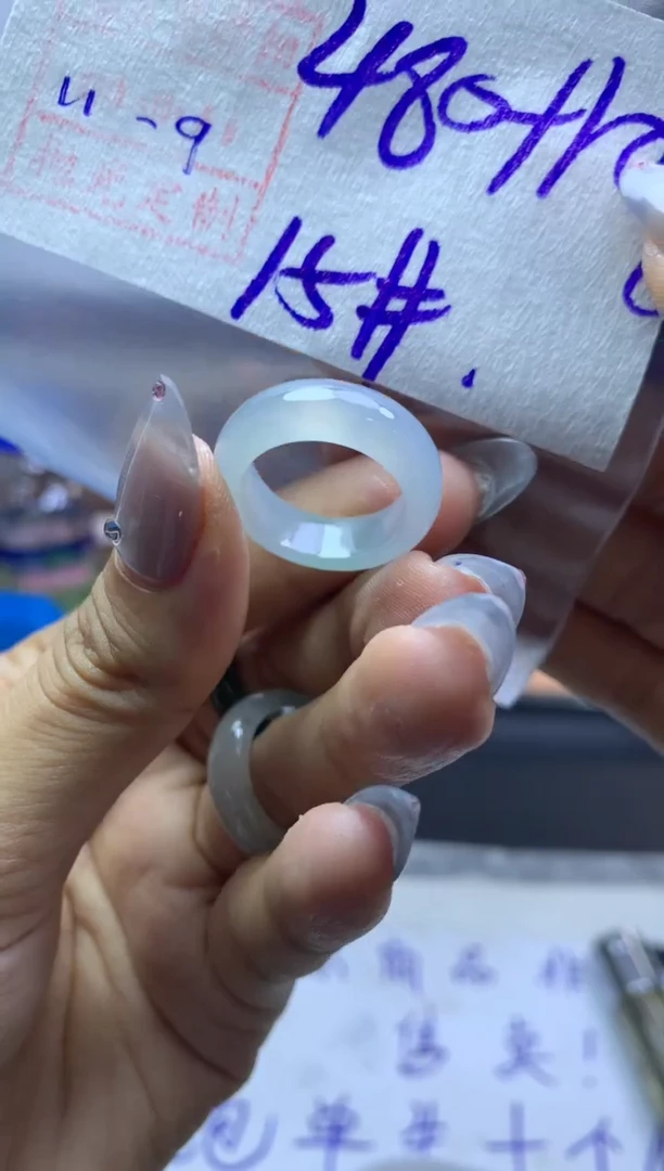 未镶嵌定制翡翠8戒圈15*490元毛货需精抛光
