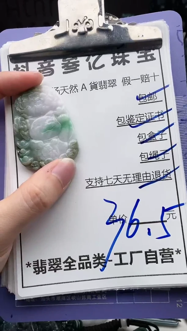 翡翠未镶嵌颈饰全场天然A货翡翠招财玉