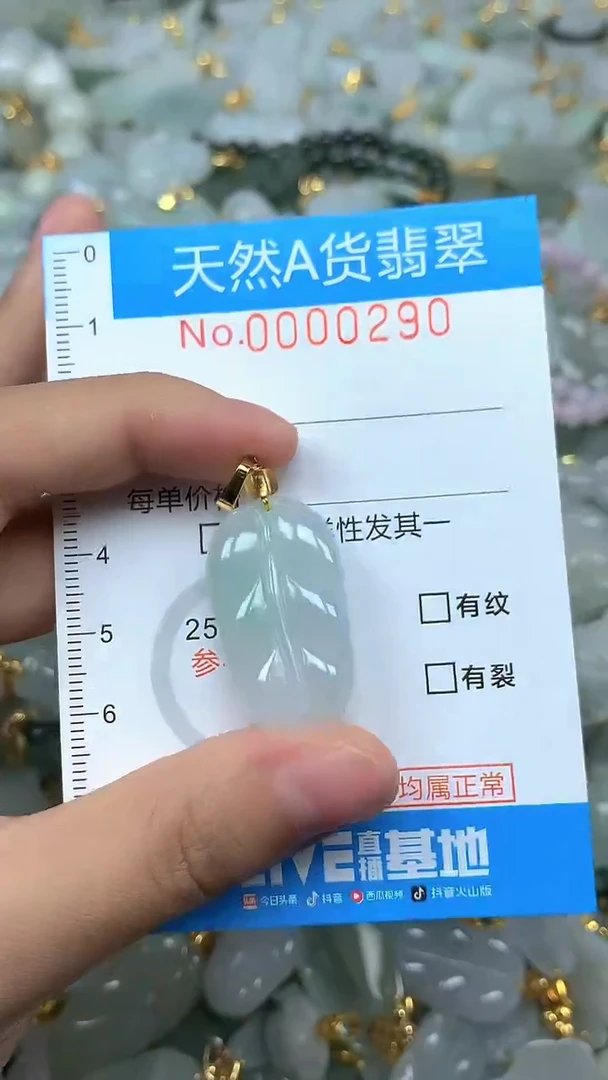 颈饰未镶嵌翡翠净货挂件-0290