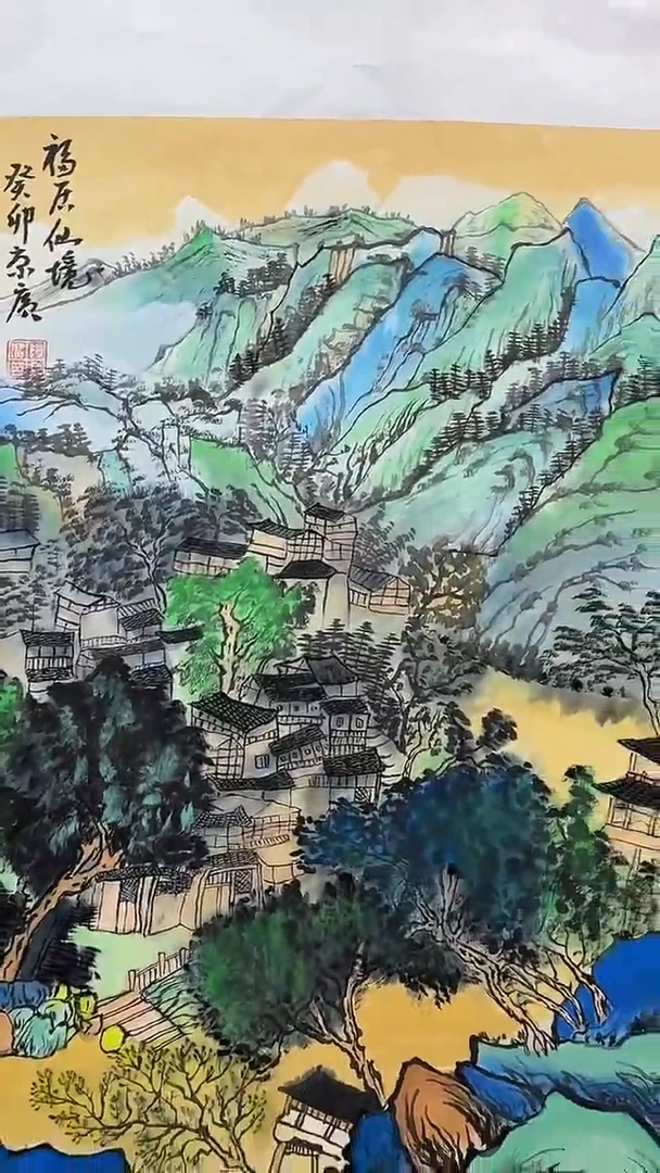 国画陈京广手绘绘画作品4-5