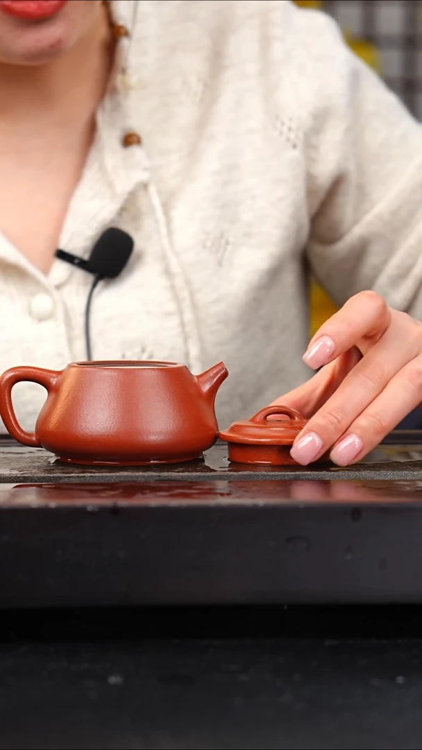 茶壶紫砂小煤窑朱泥饮瓢165cc吴国仙