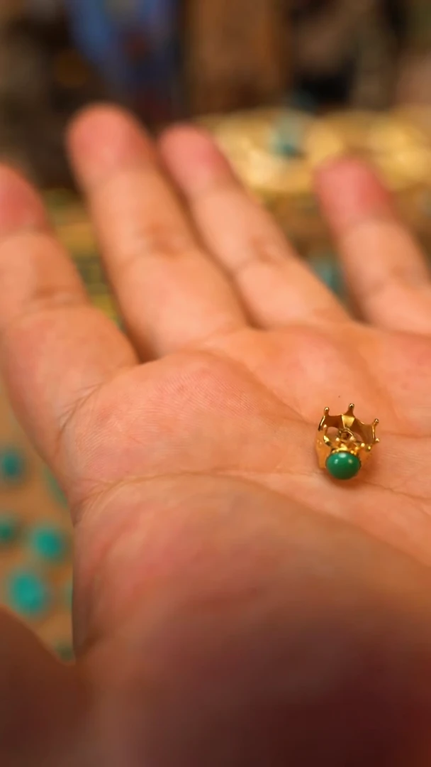 18K金镶嵌绿松石配饰配饰