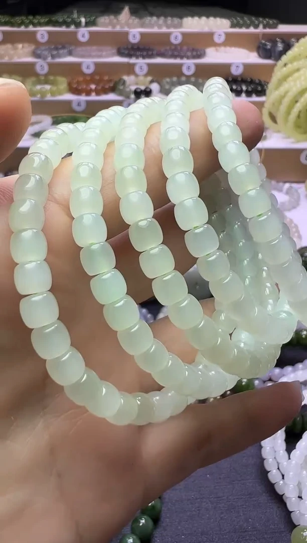 手串未镶嵌和田玉58号链接卡6mm多样性发一（先拍先挑）