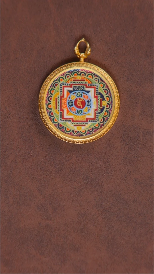卷轴画3.5金色黄财坛城