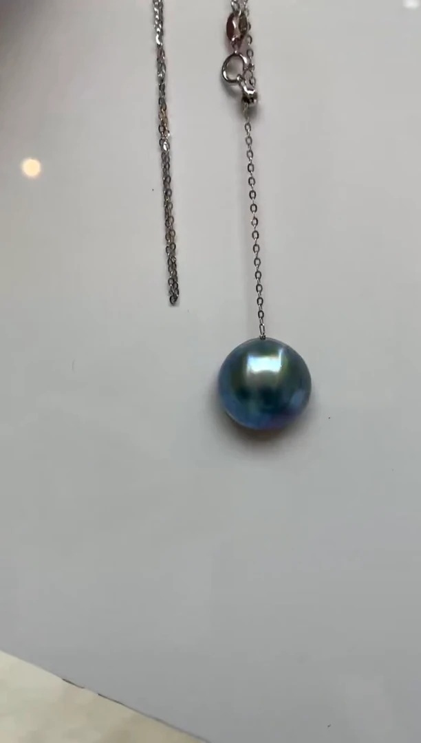 银S925镶嵌颈饰拼合珍珠（马贝珠）.