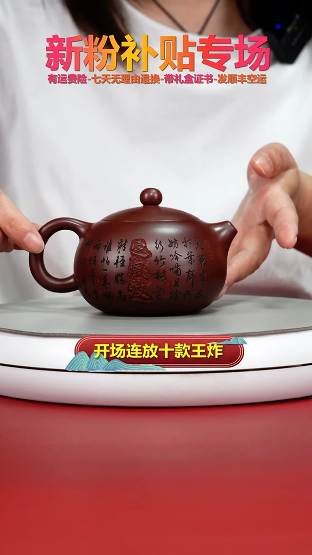 茶壶紫砂蒋静明龙血砂定风波西施250CC