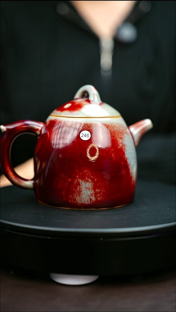 246#原矿钧瓷炉钧釉秦权壶