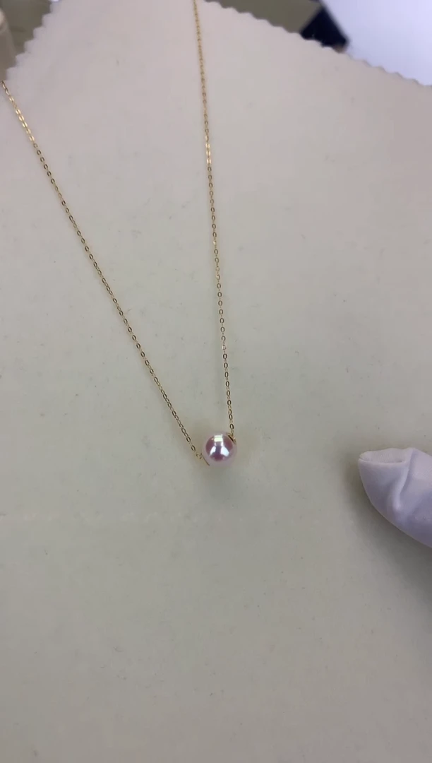 18K金镶嵌DA海水珍珠 GD007 8-8.5 天女路路通