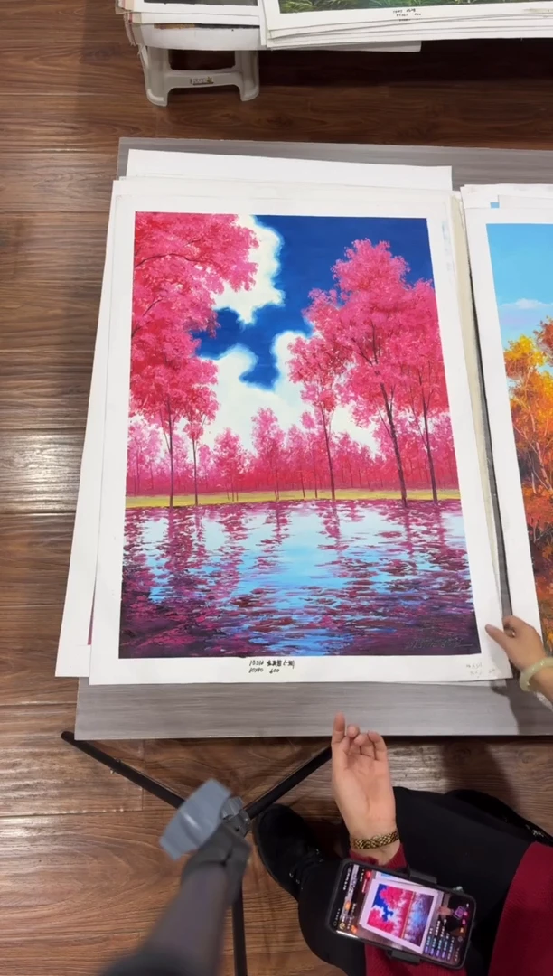 油画【51号】朝鲜原创纯手绘孤品油画