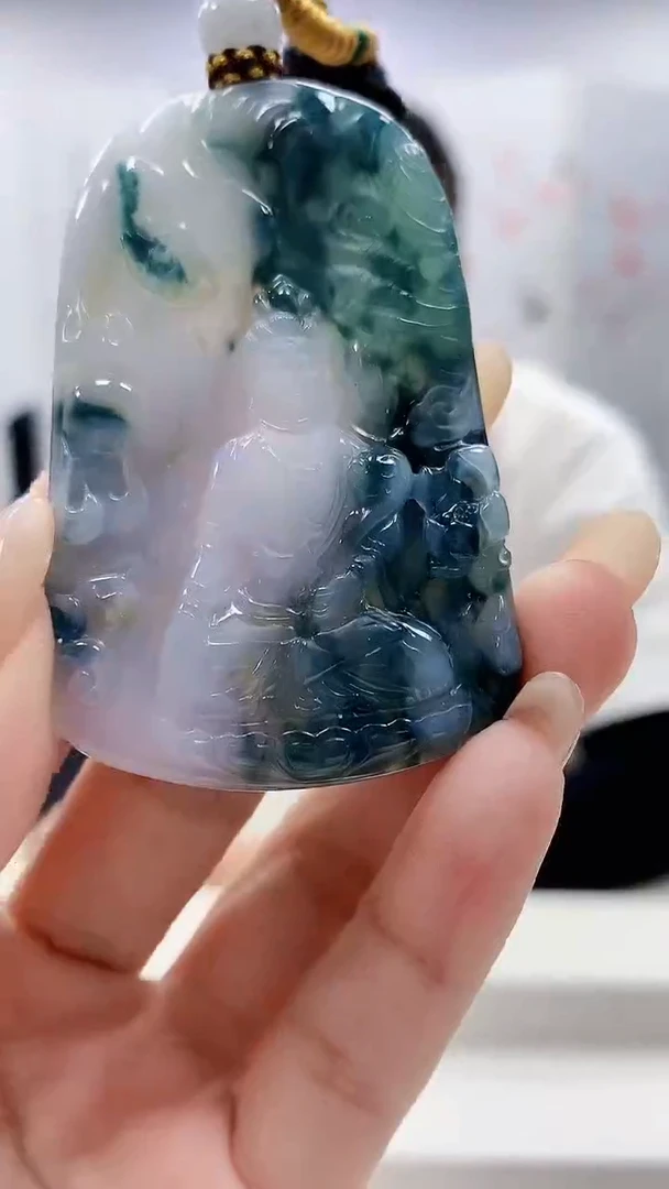 未镶嵌定制翡翠4898lr-毛货挂件102