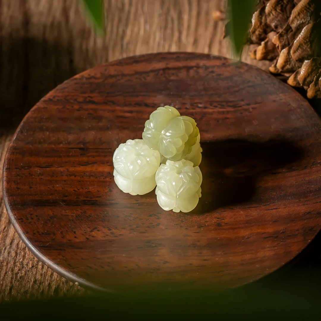 和田玉双头莲/DIY/多样性发一/C314