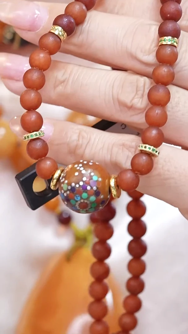 蜜蜡颈饰未镶嵌8975天然蜜蜡珠宝奇石云端妖孽全部保真