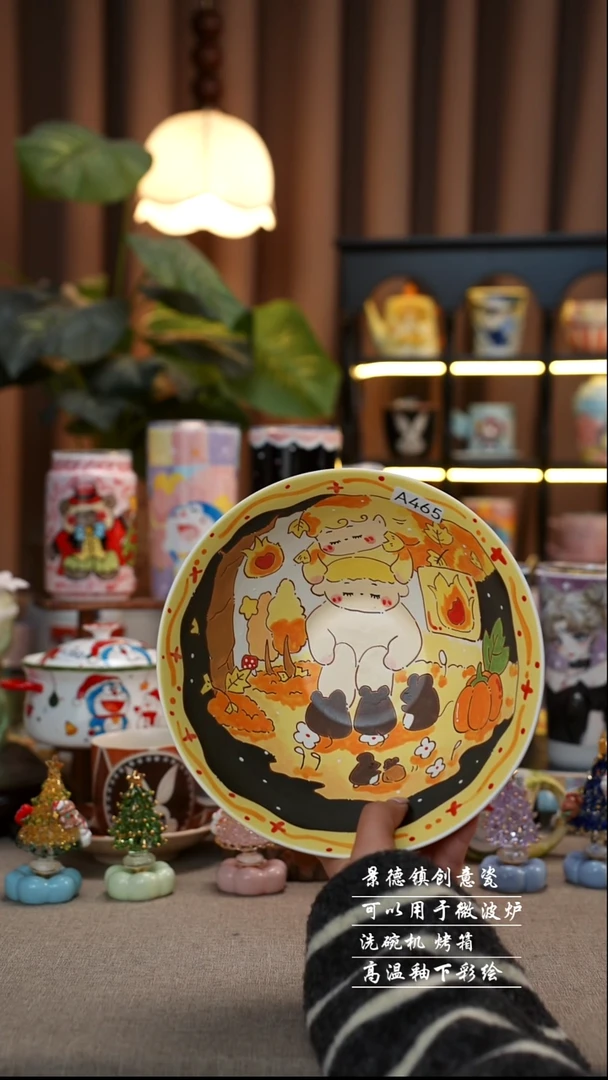 泡面碗景德镇手工手绘陶瓷