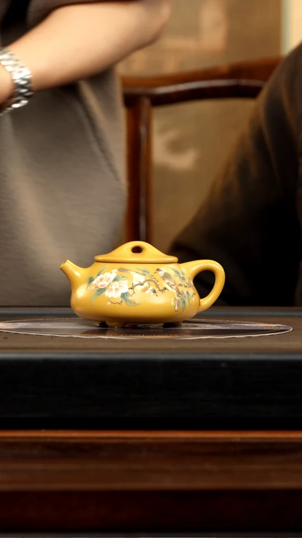 【闪购商品】紫砂茶壶YJB 黄金朱 石瓢