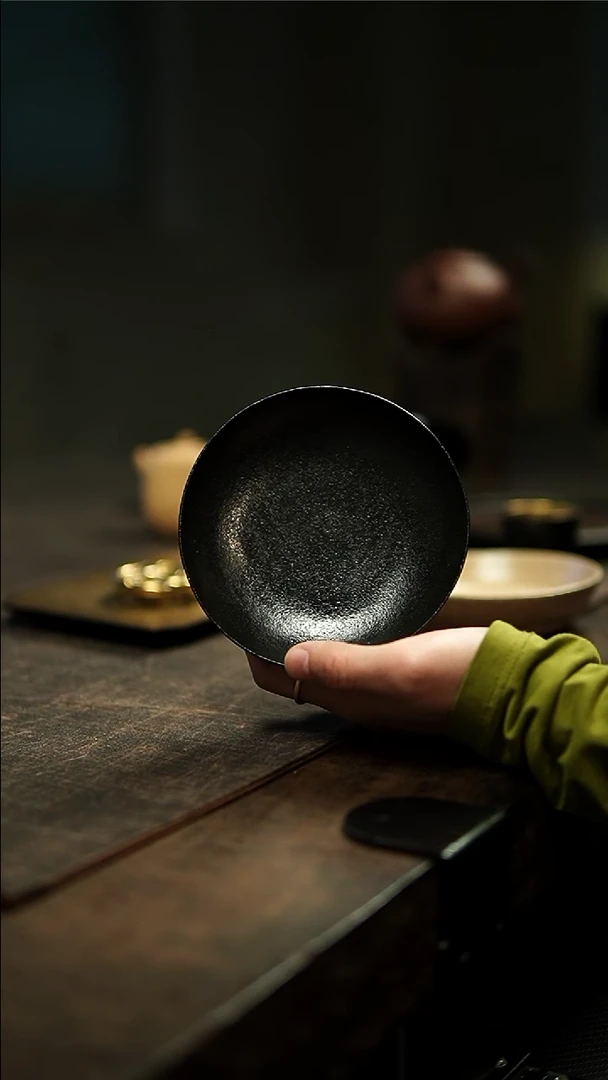 【闪购商品】云龙黑釉三足壶承111111111