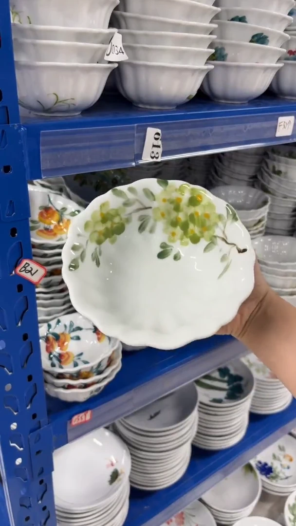 景德镇手绘釉中彩（食品级）花边碗