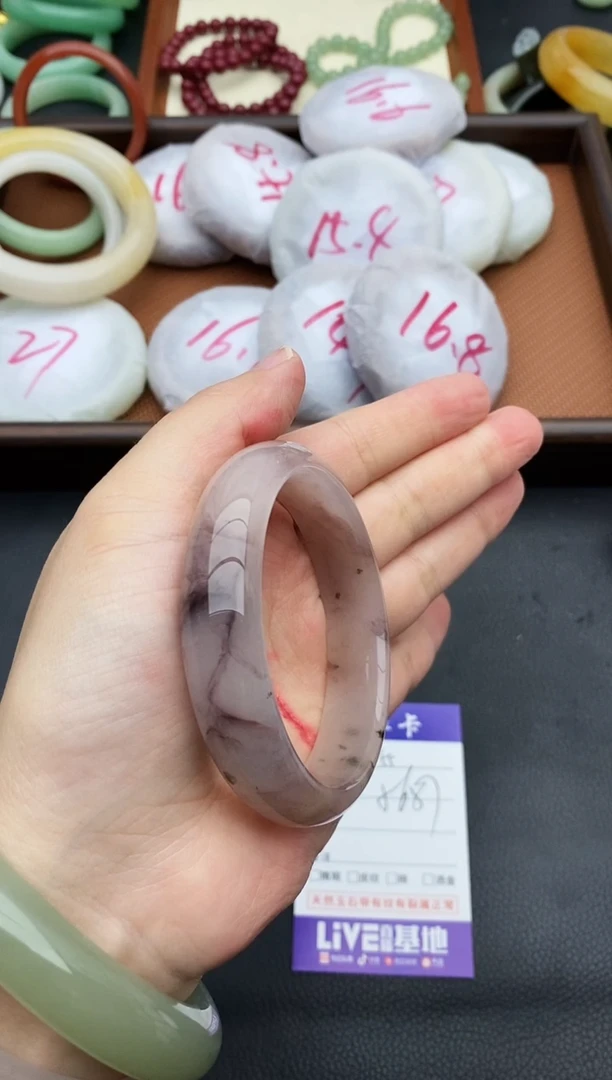 未镶嵌手镯石英质玉55+56/57