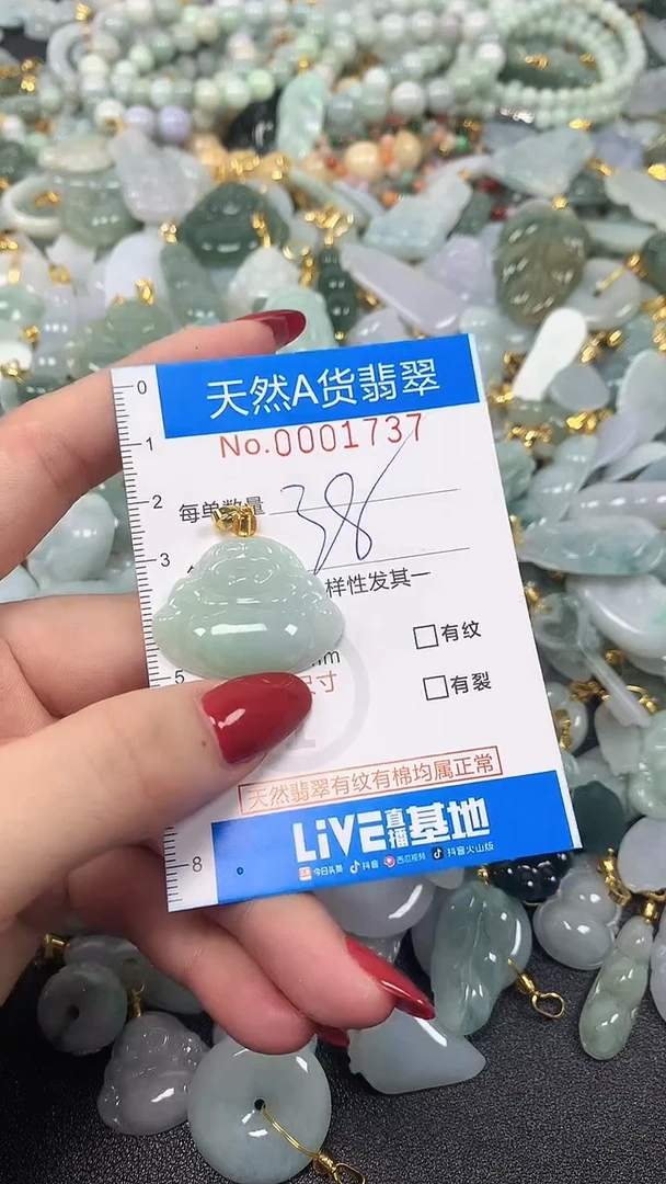 颈饰未镶嵌翡翠净货挂件-1737