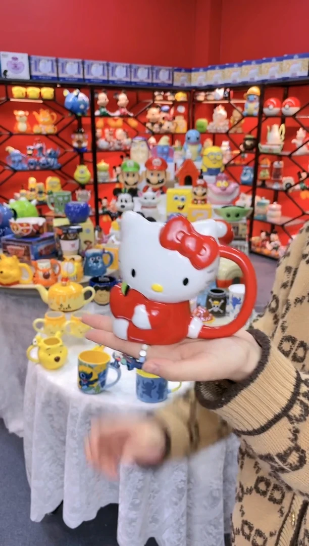 【闪购商品】1@@KT猫全身杯子陶瓷杯