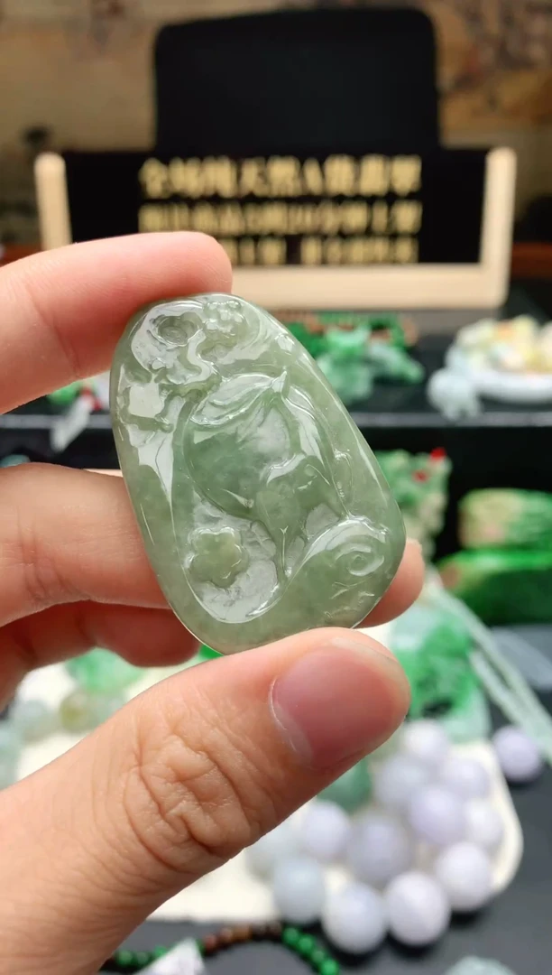 颈饰未镶嵌翡翠天然缅甸翡翠A货 3