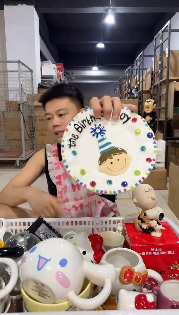 瓷片原盒B款男孩盘子