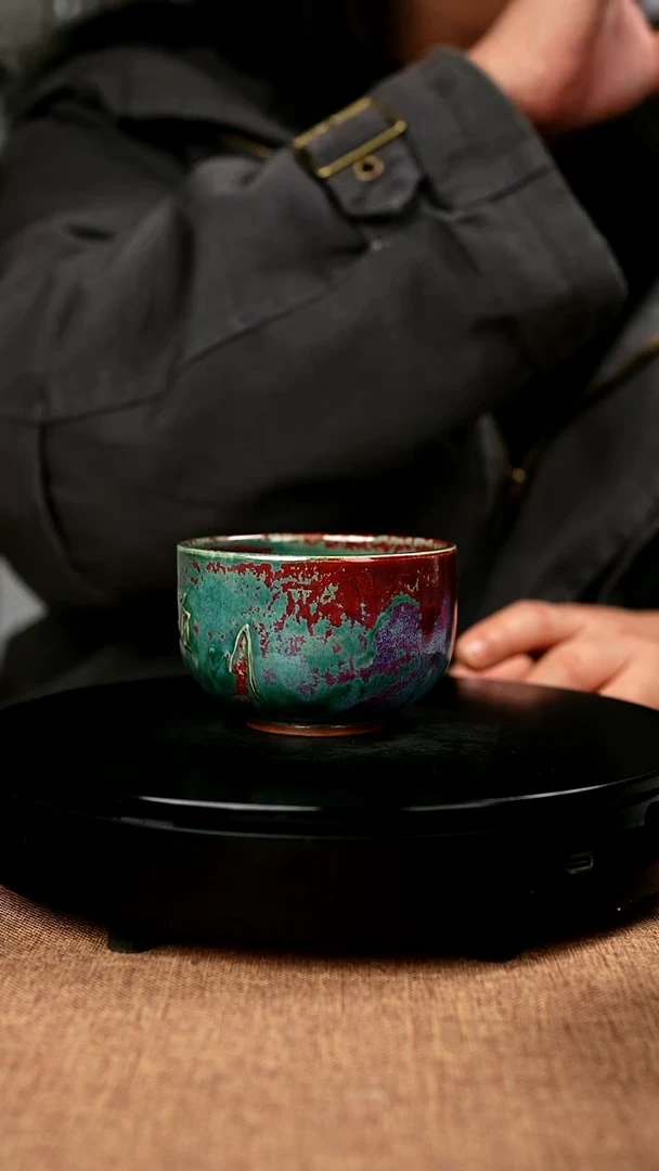 【闪购商品】91#国工一级品原矿钧瓷炉钧釉主人杯