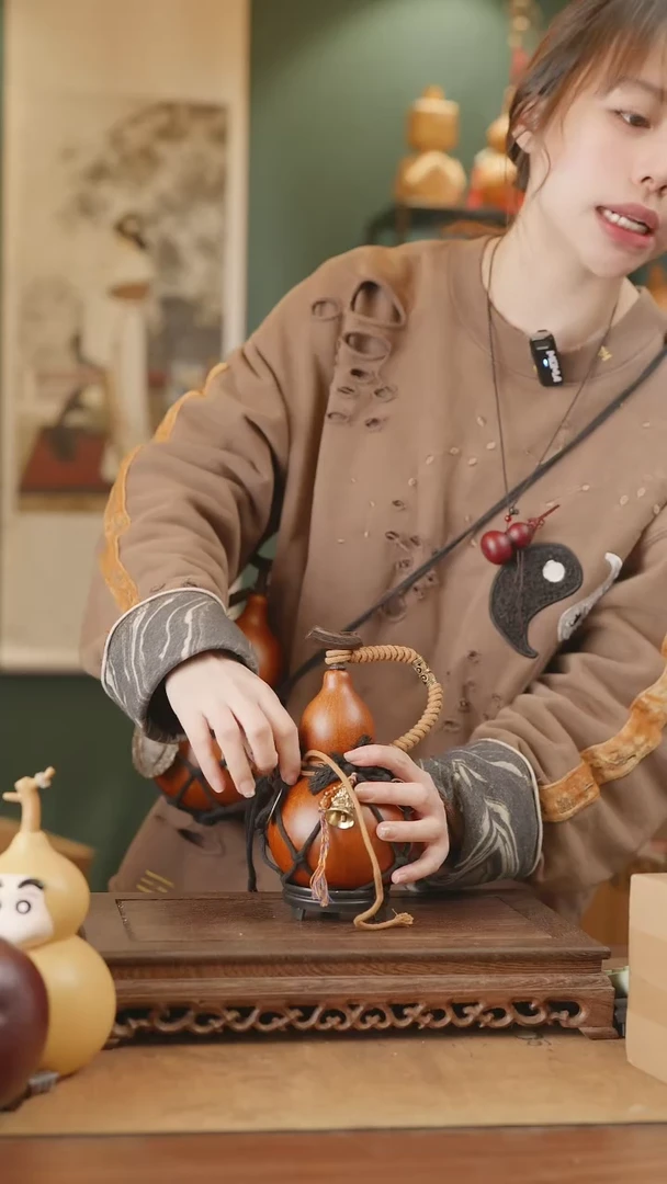 【闪购商品】236号精品天然大漆工艺防渗内胆酒葫芦~