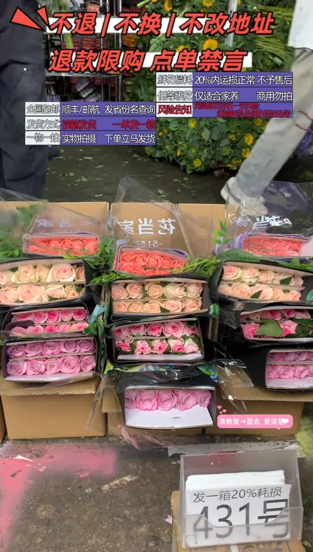 431号♥含20%耗损发一箱
