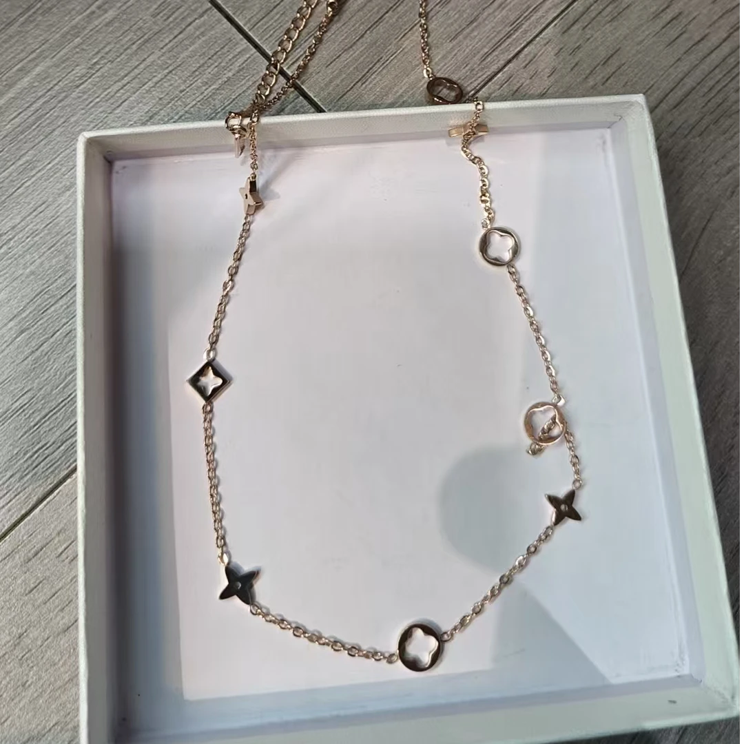 钛钢项链 超精致~新款轻奢百搭合金项链 /无礼盒053