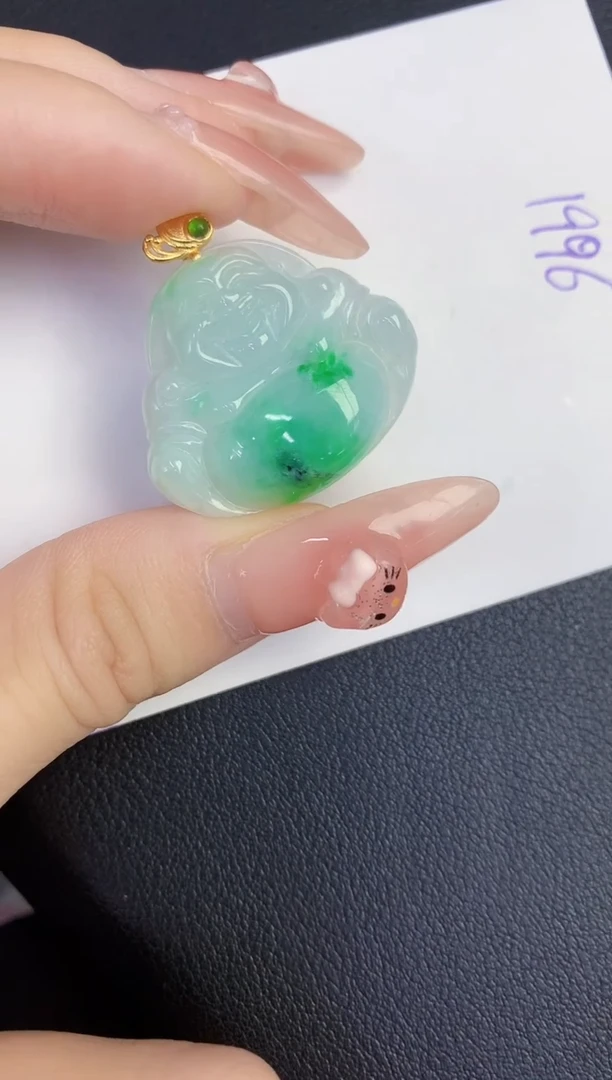 颈饰银S925镶嵌翡翠缅甸天然翡翠A货