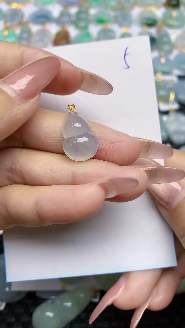 【闪购商品】翡翠颈饰18K金镶嵌天然A货翡翠 5