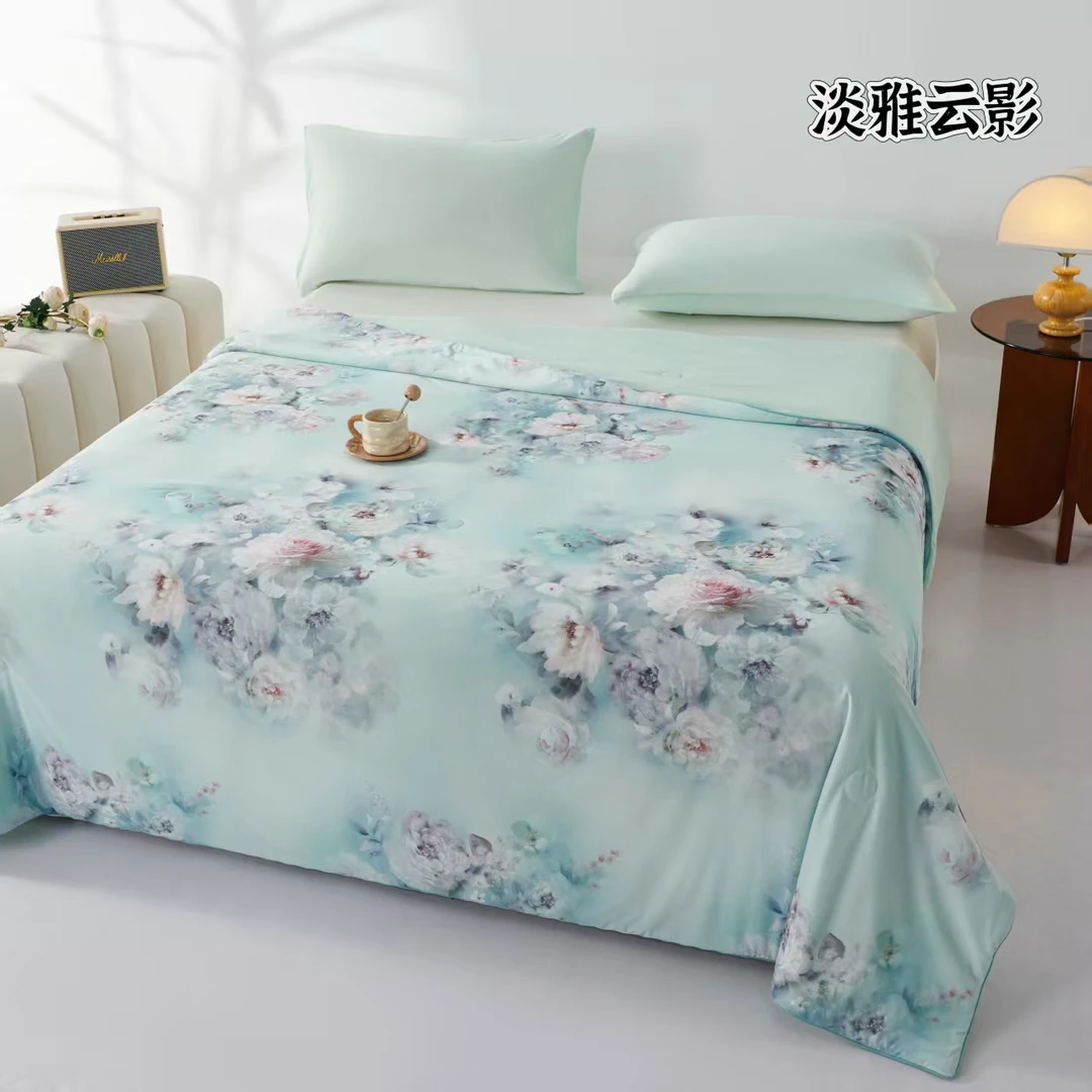 【金志轻奢】DJ数码印花凉感丝夏被系列-淡雅云影