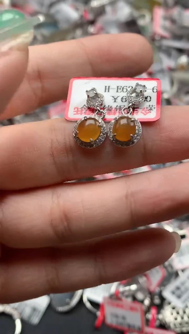 银S925镶嵌戒指翡翠天然A货缅甸翡翠