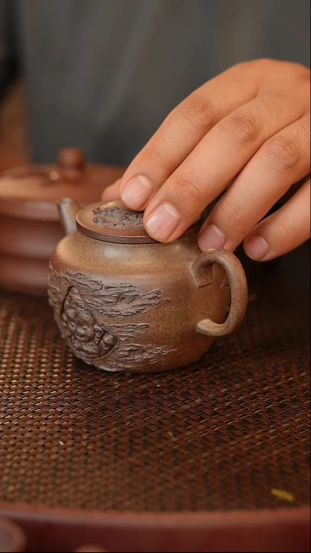 茶壶紫砂原矿手工制作悟空 柴烧 190cc