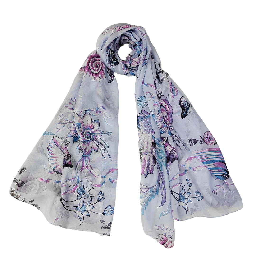 【星愿】储秀100桑蚕丝108*175cm丝巾真丝长巾纱巾围巾