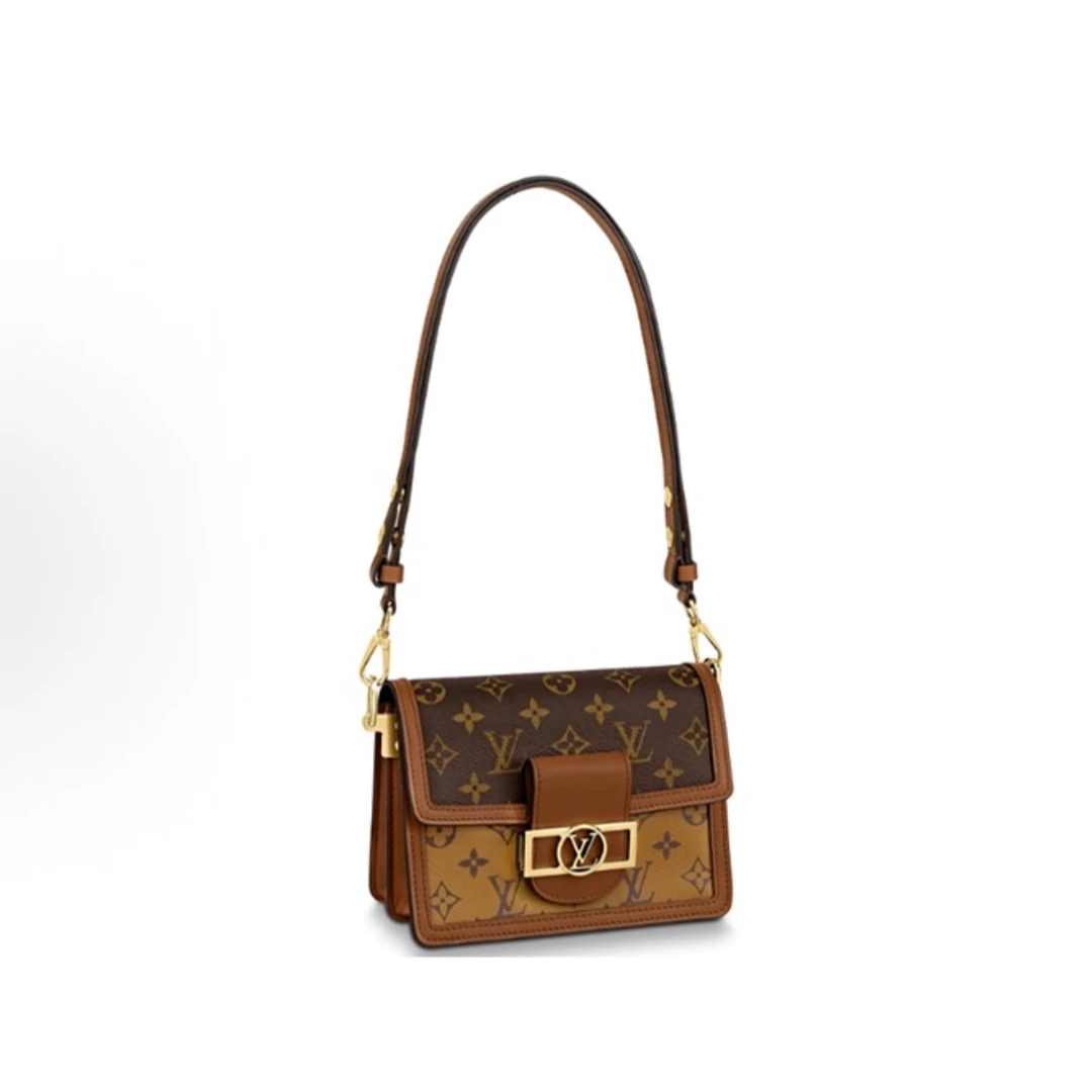 99新 LouisVuitton/路易威登 达芙妮 小号 Dauphine MM 女款 棕色