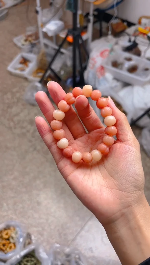 吊坠菩提根/象牙果粉色屁桃单圈