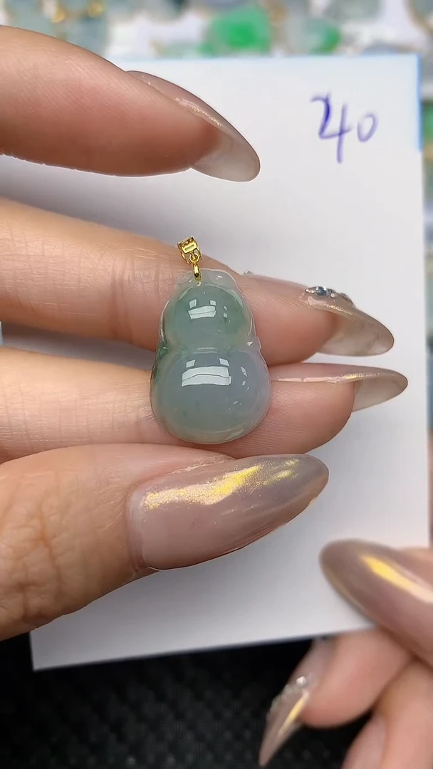 【闪购商品】翡翠颈饰18K金镶嵌   天然翡翠A货，