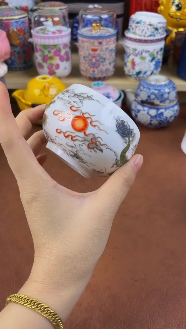 陶瓷茶具摆件旅行套组