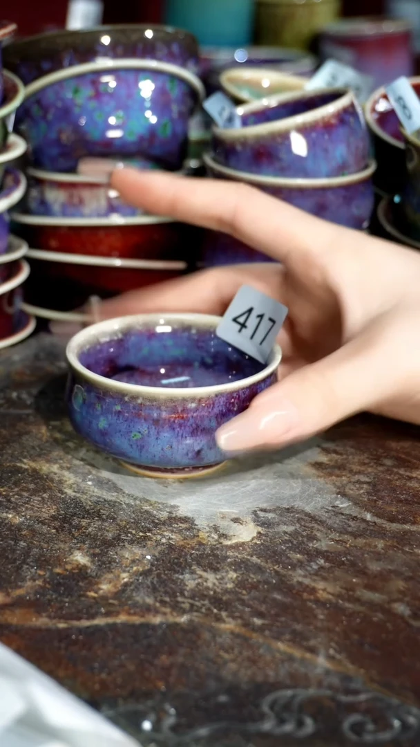 摆件精品窑变钧瓷茶器