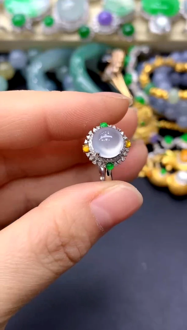 18K金镶嵌戒指翡翠295-中国好珍宝