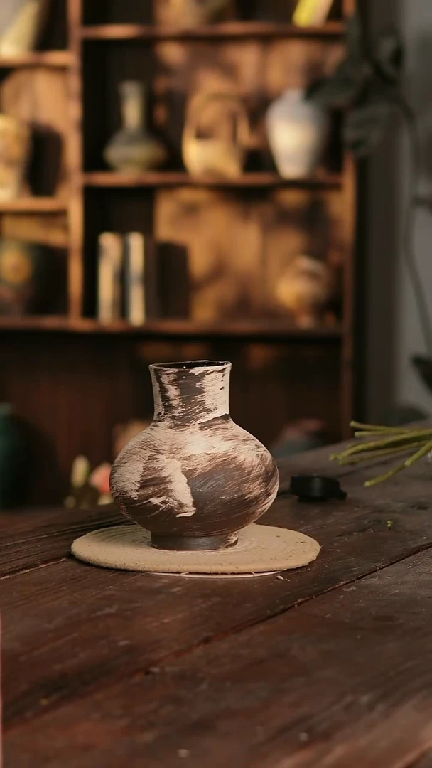 摆件30-321 陶瓷花器高18口径8