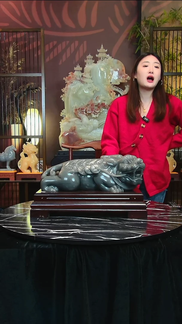 石材段*爷家居摆件貔貅一只