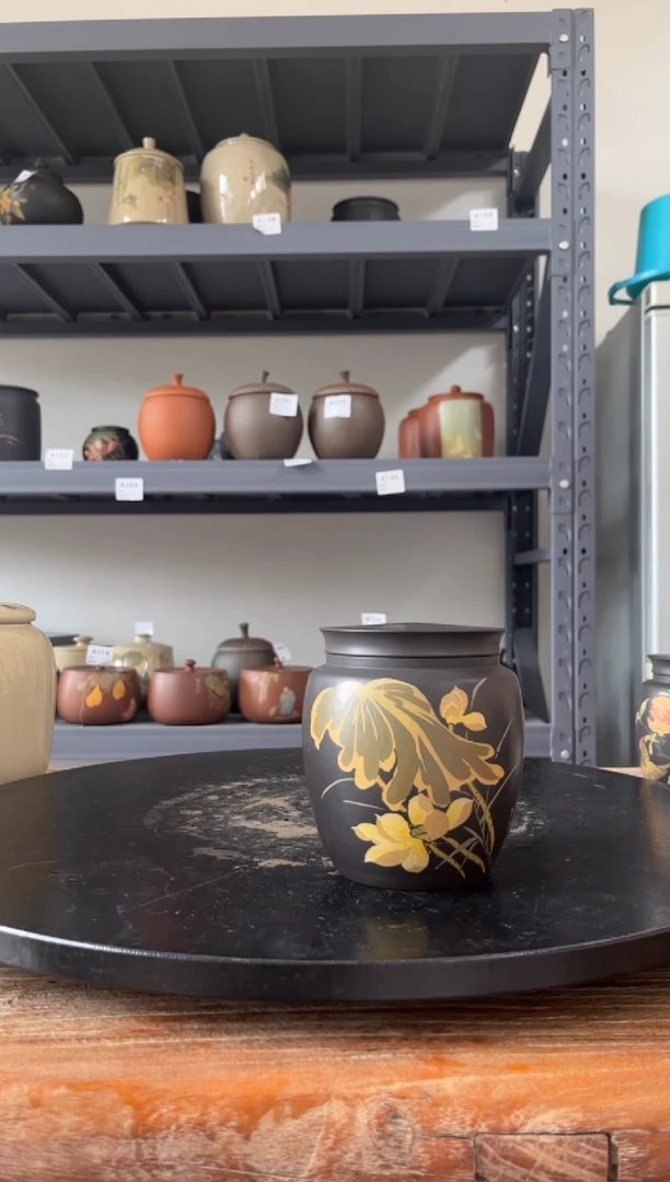 建水紫陶精品茶罐