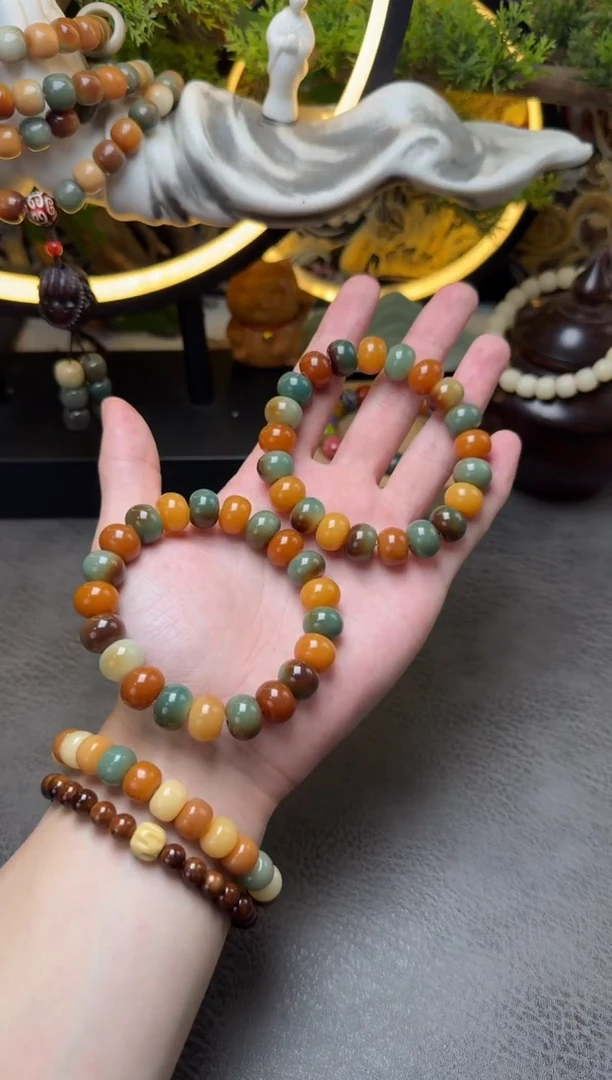 菩提根/象牙果手串菩提根敦煌苹果珠单圈