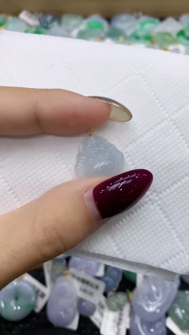 翡翠18K金镶嵌颈饰111111111111